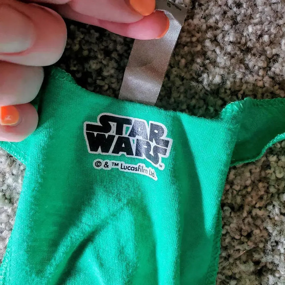 Star Wars Lucas Film Yoda Green Racerback Tank Top Women's Size Small - Picture 6 of 10